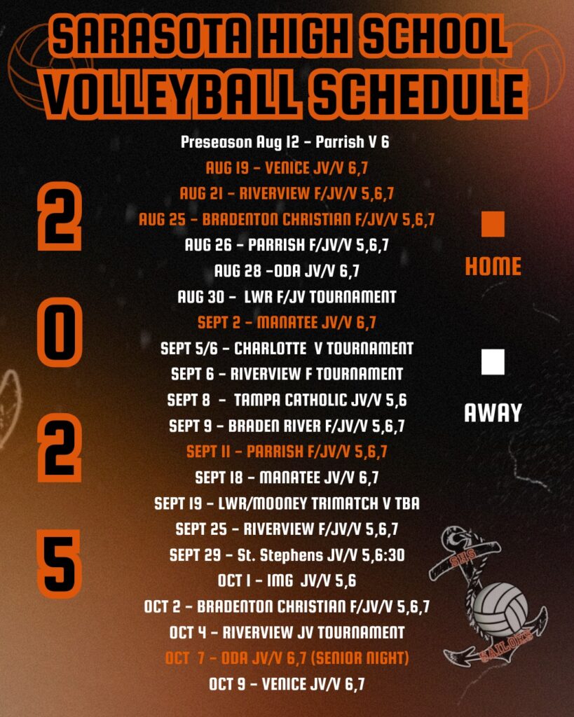 Sailor Volleyball Schedule 2025